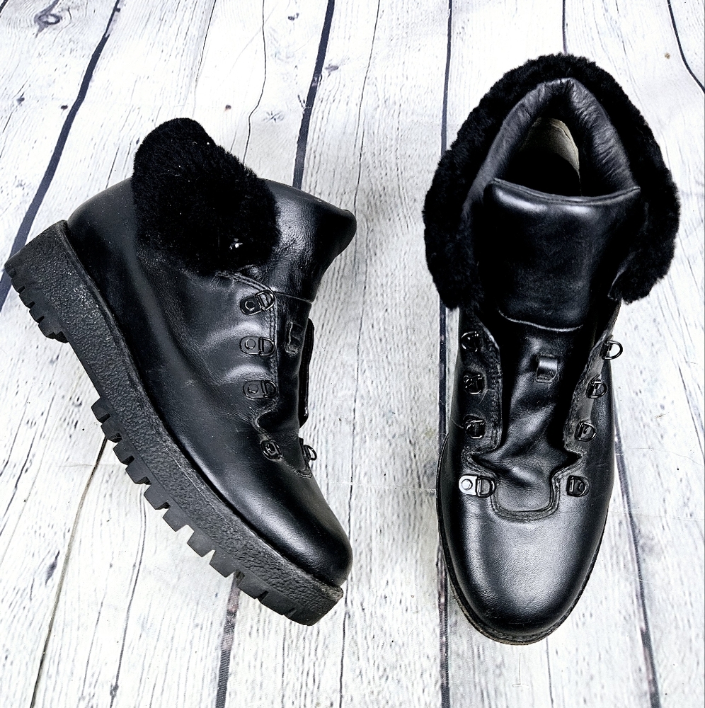 MICHAEL MICHAEL KORS | leather lace-up lugged sole boots